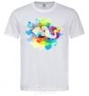 Men's T-Shirt The elephant in the paint White фото