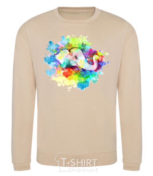 Sweatshirt The elephant in the paint sand фото