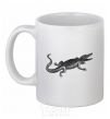 Ceramic mug Crocodile gray White фото
