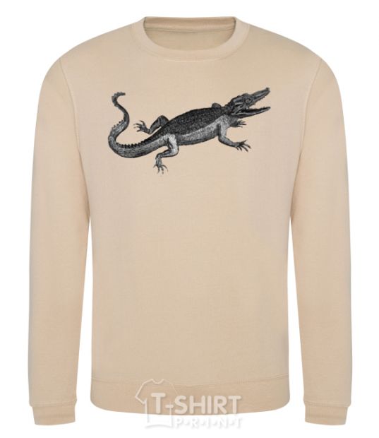 Sweatshirt Crocodile gray sand фото