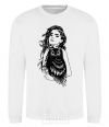 Sweatshirt The owl girl White фото