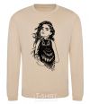 Sweatshirt The owl girl sand фото