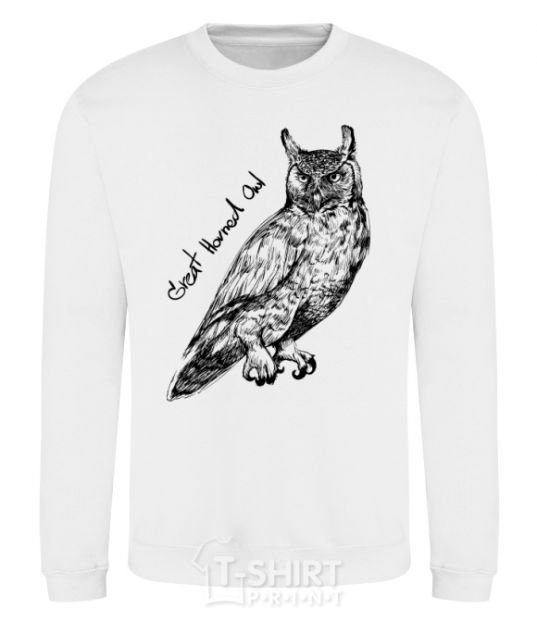 Sweatshirt Great horned owl White фото