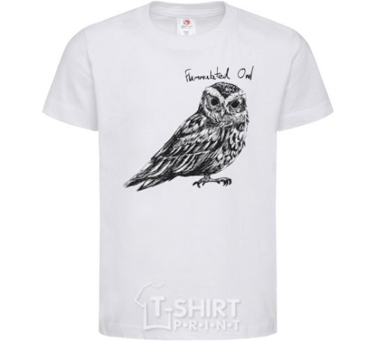 Kids T-shirt Flammulated owl White фото