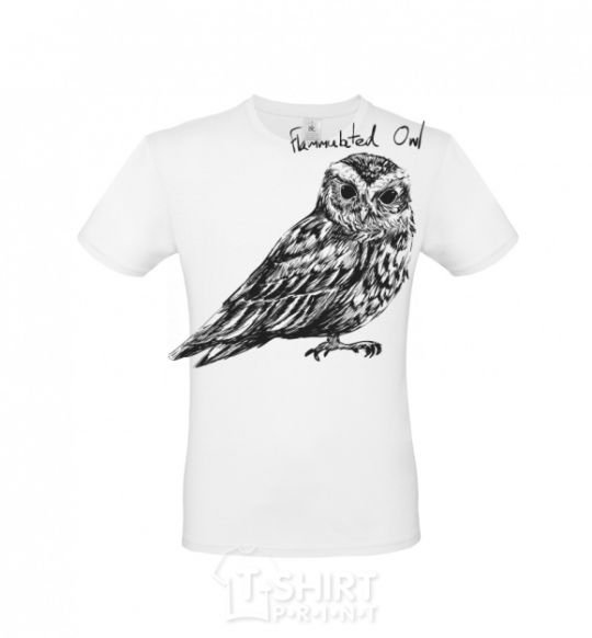 Men's T-Shirt Flammulated owl White фото