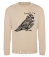 Sweatshirt Flammulated owl sand фото