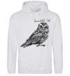 Men`s hoodie Flammulated owl sport-grey фото