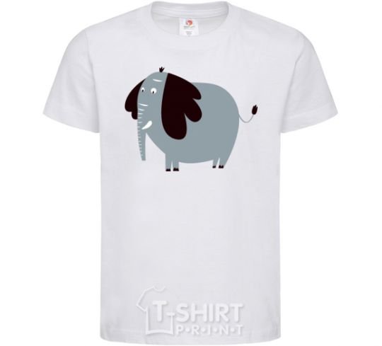 Kids T-shirt Funny elephant White фото