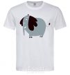 Мужская футболка Смешной слон Белый фото