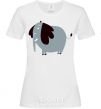 Women's T-shirt Funny elephant White фото