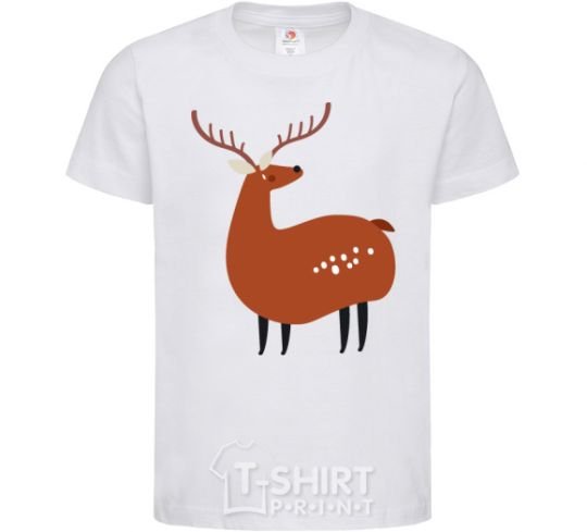 Kids T-shirt Funny deer White фото