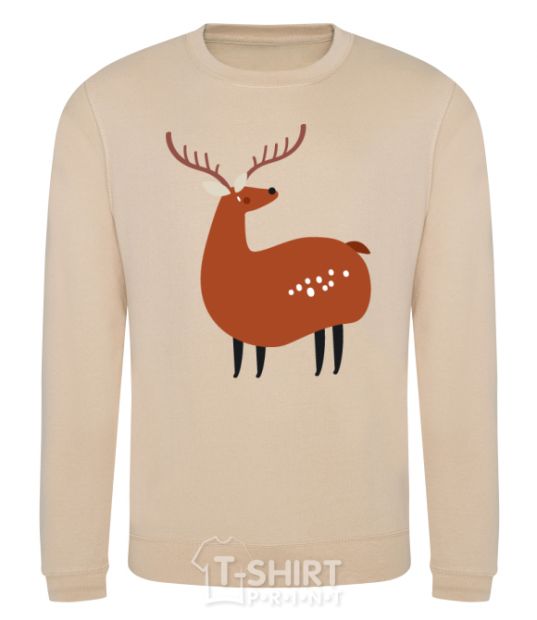 Sweatshirt Funny deer sand фото
