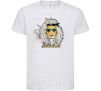 Kids T-shirt Born to be wild lion White фото