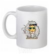 Ceramic mug Born to be wild lion White фото