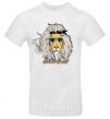 Men's T-Shirt Born to be wild lion White фото