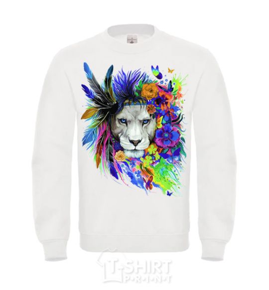 Sweatshirt Bright lion butterfly White фото