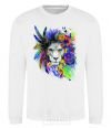 Sweatshirt Bright lion butterfly White фото