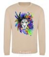 Sweatshirt Bright lion butterfly sand фото