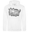 Men`s hoodie Hindi kitty 2 White фото