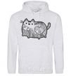 Men`s hoodie Hindi kitty 2 sport-grey фото