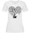 Women's T-shirt Tree heart White фото