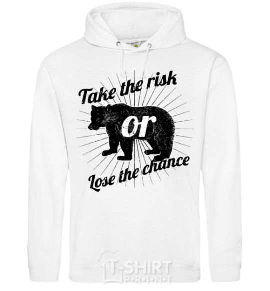 Men`s hoodie Take the risk or lose the chance White фото