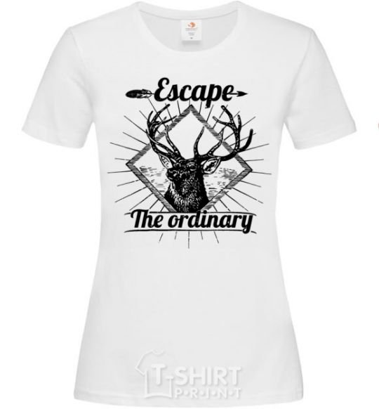 Women's T-shirt Escape the ordinary White фото