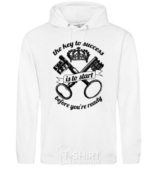 Men`s hoodie The key to success is White фото