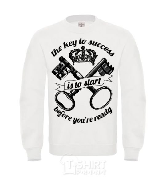 Sweatshirt The key to success is White фото