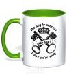 Mug with a colored handle The key to success is kelly-green фото