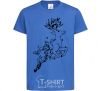 Kids T-shirt A deer in a jump royal-blue фото