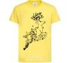 Kids T-shirt A deer in a jump cornsilk фото