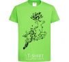 Kids T-shirt A deer in a jump orchid-green фото