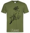 Men's T-Shirt A deer in a jump millennial-khaki фото