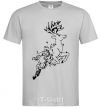 Men's T-Shirt A deer in a jump grey фото