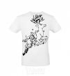 Men's T-Shirt A deer in a jump White фото