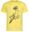 Men's T-Shirt A deer in a jump cornsilk фото
