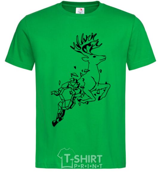 Men's T-Shirt A deer in a jump kelly-green фото