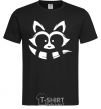 Men's T-Shirt White raccoon black фото