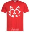 Men's T-Shirt White raccoon red фото