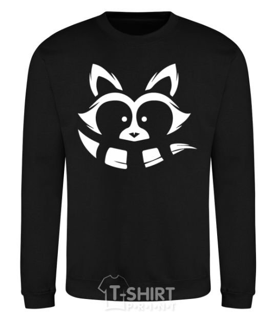 Sweatshirt White raccoon black фото