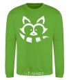 Sweatshirt White raccoon orchid-green фото