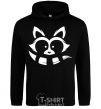 Men`s hoodie White raccoon black фото