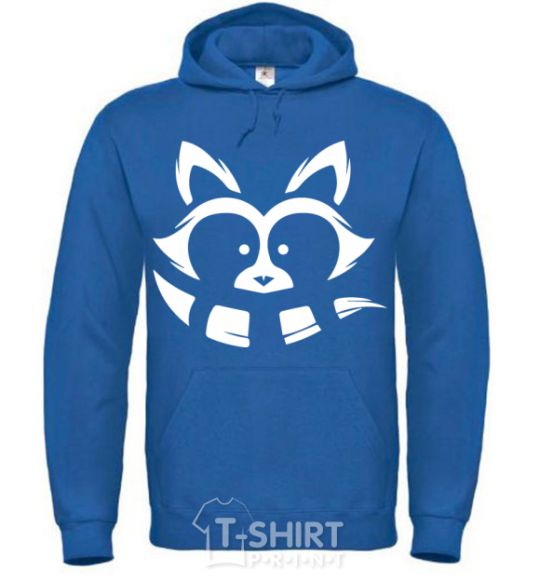 Men`s hoodie White raccoon royal фото