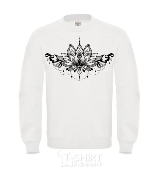 Sweatshirt Lotus pattern White фото