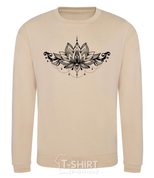 Sweatshirt Lotus pattern sand фото