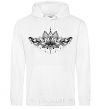 Men`s hoodie Lotus pattern White фото