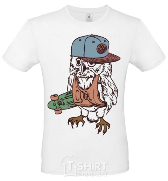 Men's T-Shirt Cool owl White фото