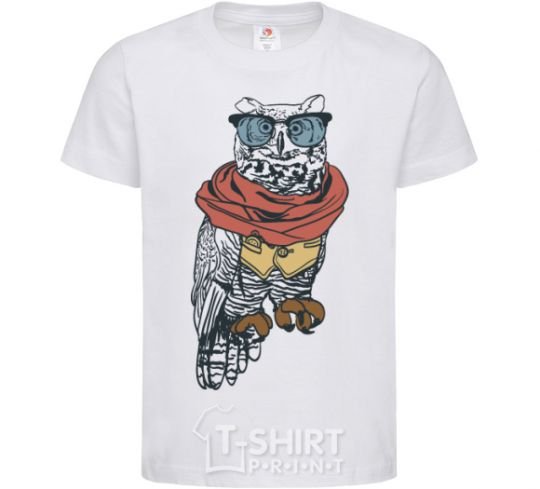 Kids T-shirt Owl style White фото