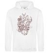 Men`s hoodie The heart is mechanical White фото